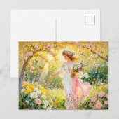 Griechische Göttin Flores im Garten Postkarte (Vorne/Hinten)