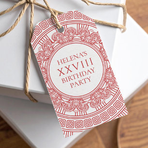 Griechische Göttin Geburtstagsfeier pink Geschenkanhänger