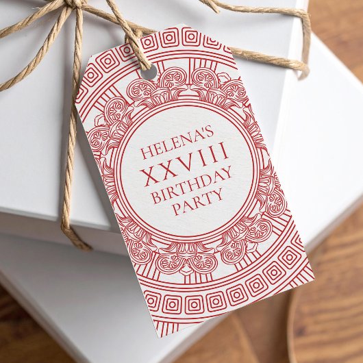 Griechische Göttin Geburtstagsparty pink Geschenkanhänger