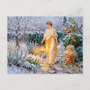Griechische Göttin Hestia Wintergarten Postkarte