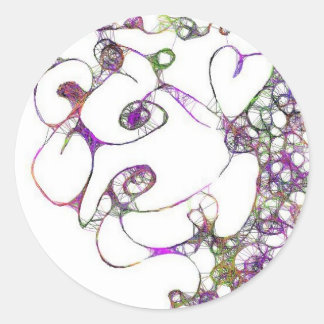 Griechische Göttin mit zwei Gesichtern Runder Aufkleber