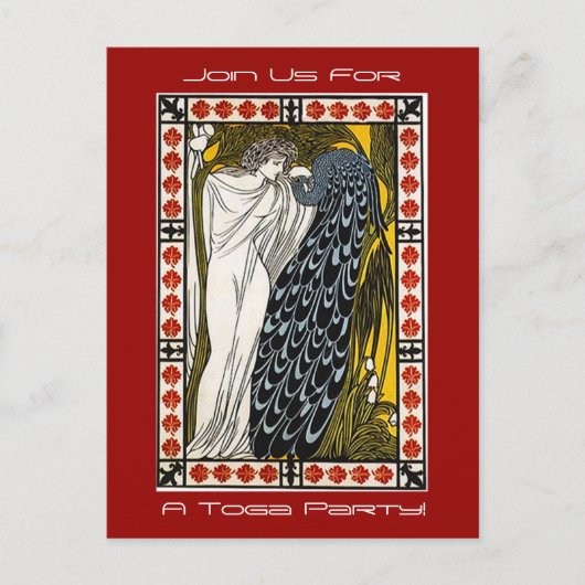 Griechische Göttin Toga Party Einladung PCs Spaß (Vorderseite)