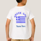 Griechische Göttin und Flagge Griechenlands Person T-Shirt (Rückseite)