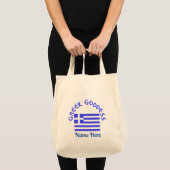 Griechische Göttin und Flagge Griechenlands Person Tragetasche (Vorderseite (Produkt))