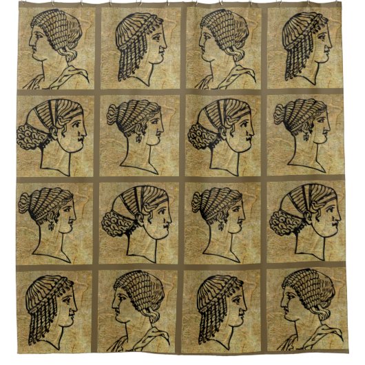 Griechische griechische Frauen-alter antiker Duschvorhang (Vorderseite)