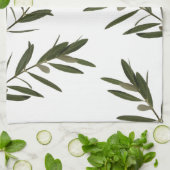 Griechische Großmutter-Olivenzweige Geschirrtuch (Gefaltet)