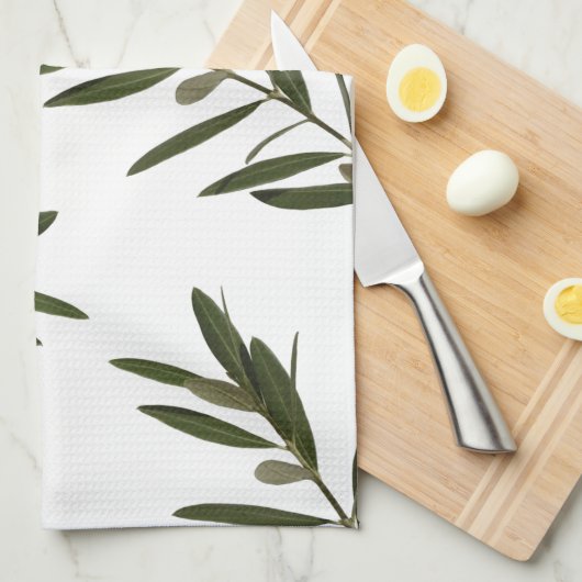 Griechische Großmutter-Olivenzweige Geschirrtuch (Viertel Falte)