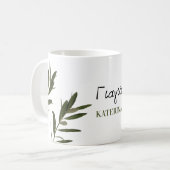 Griechische Großmutter-Olivenzweige Kaffeetasse (Vorderseite Links)