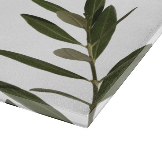 Griechische Großmutter-Olivenzweige Schneidebrett (Ecke)