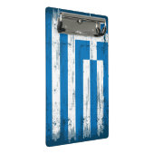 Griechische Grunge-Flagge Mini Klemmbrett (Schrägansicht)