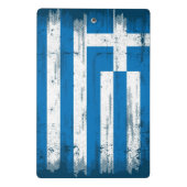 Griechische Grunge-Flagge Mini Klemmbrett (Rückseite)