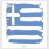 Griechische Grunge Vintage Flagge Griechenland Aufkleber (Blatt)