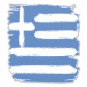 Griechische Grunge Vintage Flagge Griechenland Aufkleber (Vorderseite)
