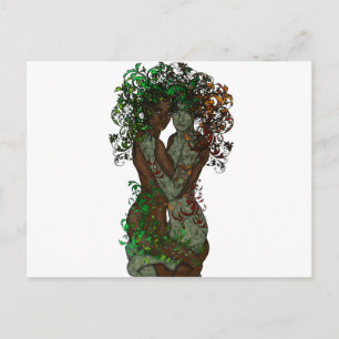 Griechische Heidenbaumgöttin Wiccan Earth Dryad Postkarte