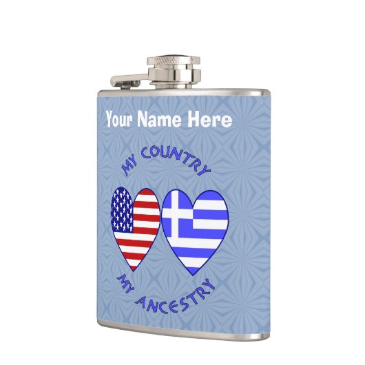 Griechische Herkunft USA Flachmann (Links)