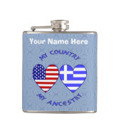 Griechische Herkunft USA Flachmann (Vorderseite)