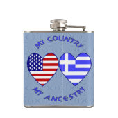 Griechische Herkunft USA Flachmann (Rückseite)