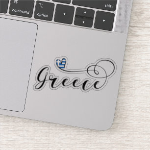 Griechische Herzenflagge Aufkleber