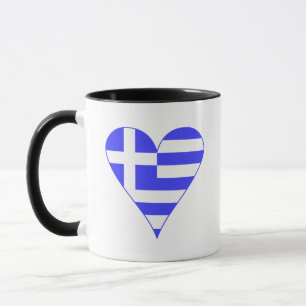 Griechische Herzflagge Funky Tasse