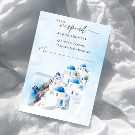 Griechische Hochzeitstipendienkarte RSVP Karte