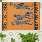 Griechische Hoplite-Soldaten feiern Geschirrtuch (Gefaltet)