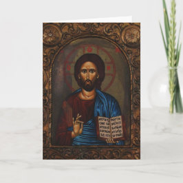 Griechische IKONE CHRISTUS Feiertagskarte