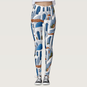 Griechische Insel Charm Trendy Santorini Leggings