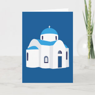 Griechische Insel Griechenland Blaue Kuppelkirche  Karte