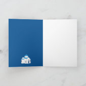 Griechische Insel Griechenland Blauer Dom Kirche Karte (Innenseite)