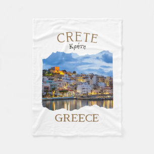 Griechische Insel Kreta Griechenland mit der Stadt Fleecedecke