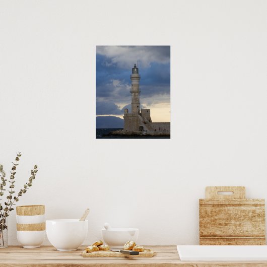 Griechische Insel Kreta und Altstadt von Chania 2 Poster (Küche)