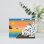 Griechische Insel Postkarte (Stehend Vorderseite)