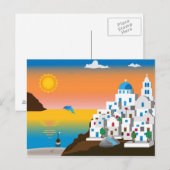 Griechische Insel Postkarte (Vorne/Hinten)