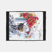 Griechische Insel Santorini Donkey im traditionell Fleecedecke (Vorderseite (Horizontal))