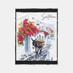 Griechische Insel Santorini Donkey im traditionell Fleecedecke