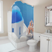 Griechische Insel Santorini Duschvorhang (Beispiel)