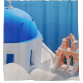 Griechische Insel Santorini Duschvorhang (Vorderseite)