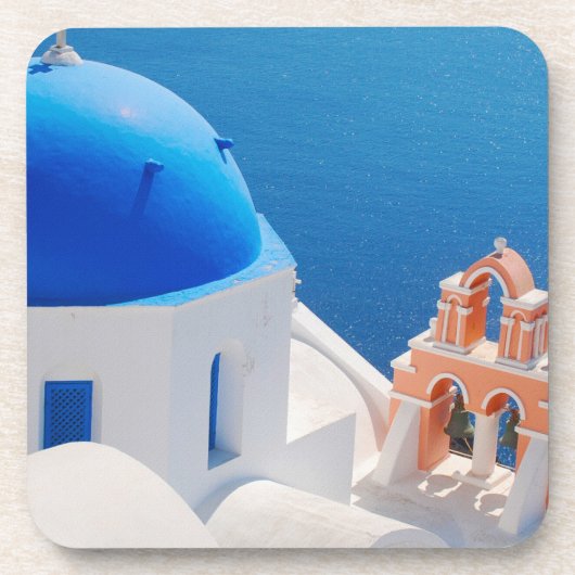 Griechische Insel Santorini Getränkeuntersetzer (Vorderseite)