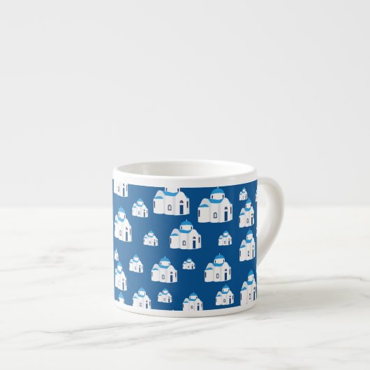 Griechische Insel Santorini Kirche Espressotasse (Vorderseite Rechts)