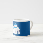 Griechische Insel Santorini Kirche Espressotasse (Vorderseite Rechts)
