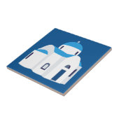 Griechische Insel Santorini Kirche Fliese (Seite)