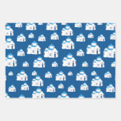 Griechische Insel Santorini Kirche Geschenkpapier Set (Vorderseite)