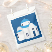 Griechische Insel Santorini Kirche Geschenktütchen (Ausgeschnitten)