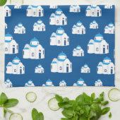 Griechische Insel Santorini Kirche Geschirrtuch (Gefaltet)