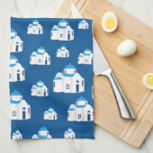 Griechische Insel Santorini Kirche Geschirrtuch (Viertel Falte)