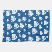 Griechische Insel Santorini Kirche Geschirrtuch (Horizontal)