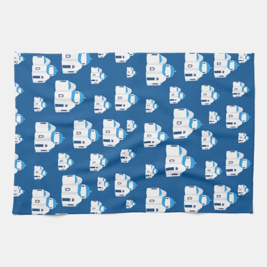 Griechische Insel Santorini Kirche Geschirrtuch (Horizontal)