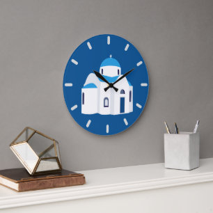 Griechische Insel Santorini Kirche Große Wanduhr