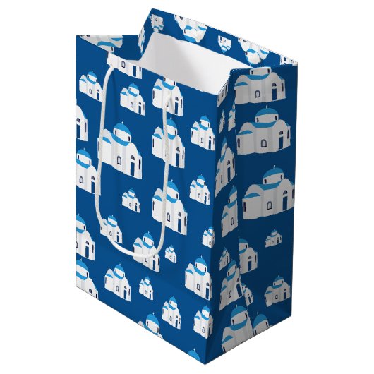 Griechische Insel Santorini Kirche Mittlere Geschenktüte (Vorderseite Schrägansicht)
