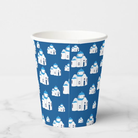 Griechische Insel Santorini Kirche Pappbecher (Rechts)